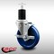 Service Caster 5'' SS Solid Poly Swivel 1-3/4'' Expanding Stem Caster with Brake SCC-SSEX20S514-SPUS-TLB-134 - alternate 3
